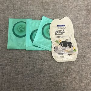 3 cucumber eye mask( water activated) and charcoal mask